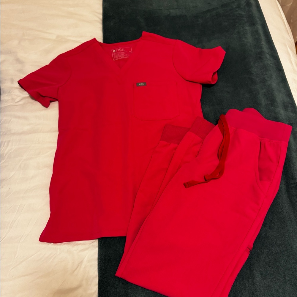 Figs Pink Scrubs set